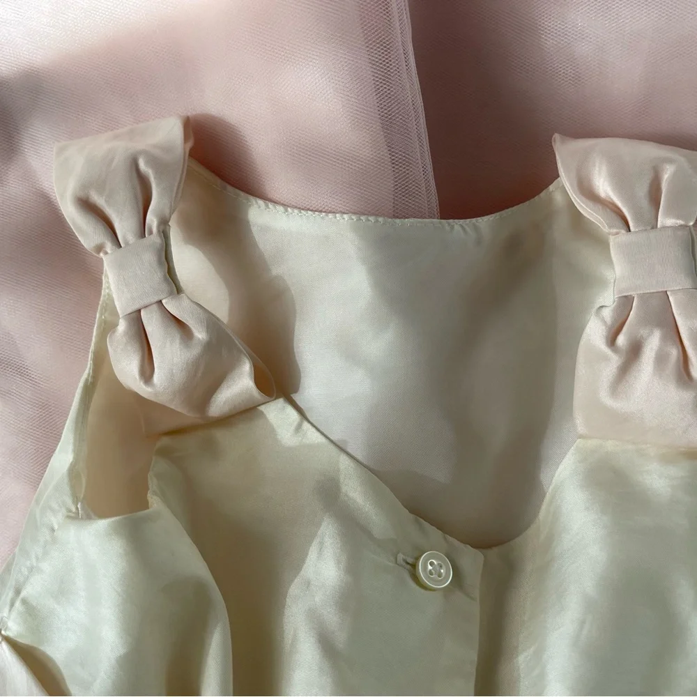 Janie and Jack vintage bow/tulle dress - 2